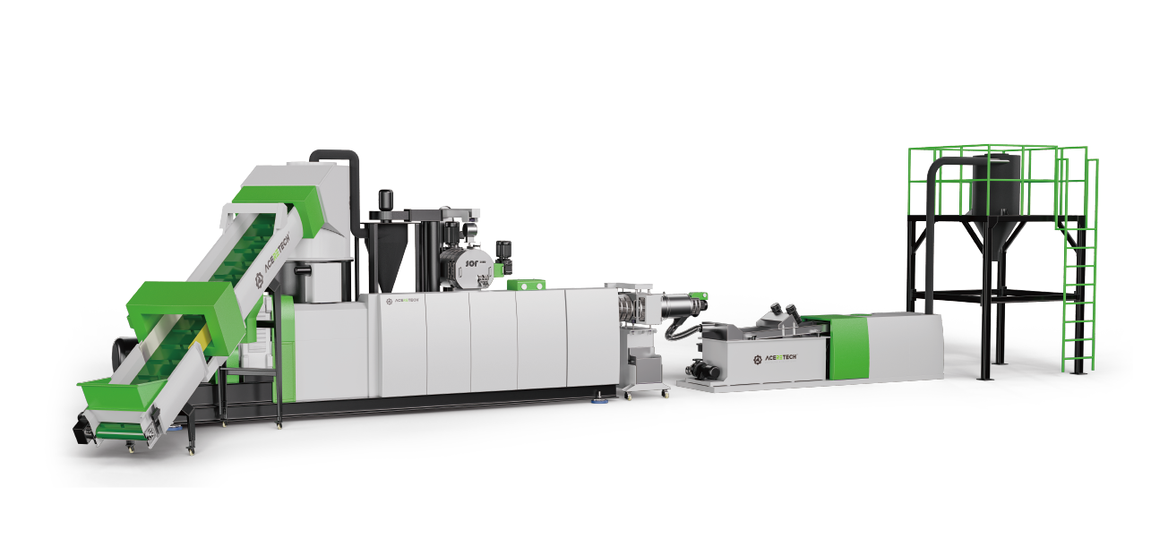 ACS - PRO GÜÇLENDİRİLMİŞ GAZ ALMA VE FİLTRASYON SİSTEMLİ GERİ DÖNÜŞÜM GRANÜL EKSTRÜDERİ