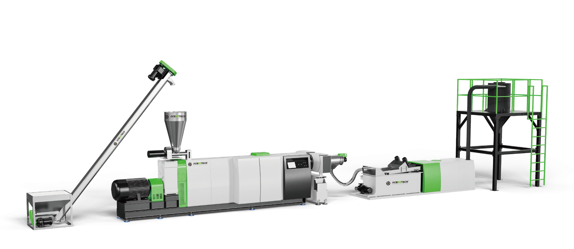 ASE-H TM SERT PLASTİKLER İÇİN TEK VİDALI GERİ DÖNÜŞÜM GRANÜL EKSTRÜDERİ